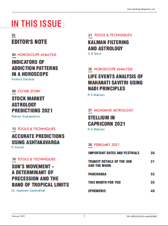 The Astrological eMagazine February 2021 Table of Contents